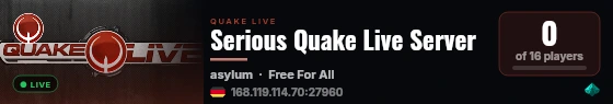 Serious Quake Live Server live status badge