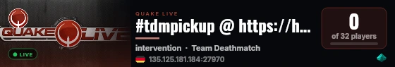 #tdmpickup @ https://houseofquake.com/discord #1 live status badge