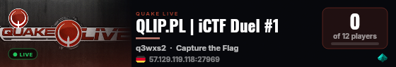 QLIP.PL | iCTF Duel #1 live status badge