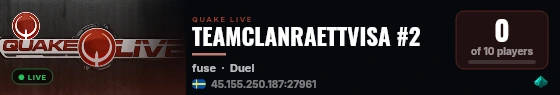 TEAMCLANRAETTVISA #2 live status badge