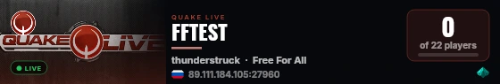 FFTEST live status badge