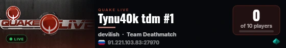 Tynu40k tdm #1 live status badge