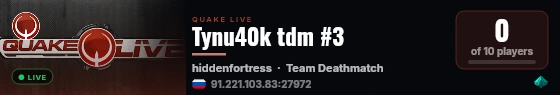 Tynu40k tdm #3 live status badge