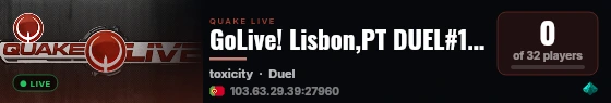 GoLive! Lisbon,PT DUEL#1 antilag live status badge