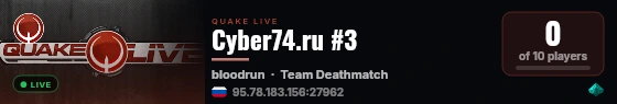 Cyber74.ru #3 live status badge