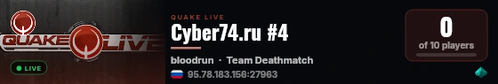 Cyber74.ru #4 live status badge