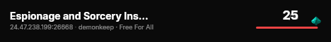 Espionage and Sorcery Instagib live status badge