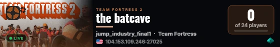the batcave live status badge