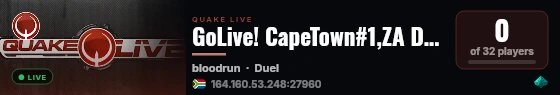 GoLive! CapeTown#1,ZA DUEL#1 antilag live status badge