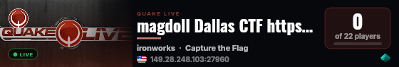 magdoll Dallas CTF https://pub.quakectf.com live status badge