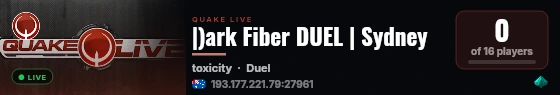 |)ark Fiber DUEL | Sydney live status badge