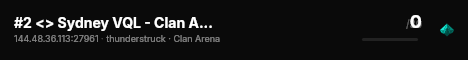 #2 <> Sydney VQL - Clan Arena live status badge