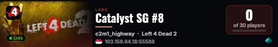 Catalyst SG #8 live status badge