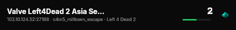 Valve Left4Dead 2 Asia Server (srcds4015-sgp2.154.174) live status badge