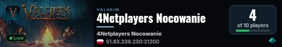 4Netplayers Nocowanie live status badge