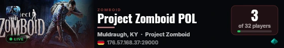 Project Zomboid POL live status badge
