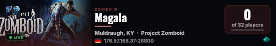 Magala live status badge