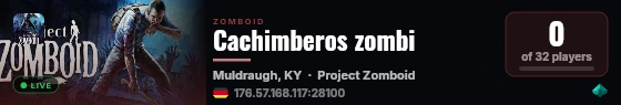 Cachimberos zombi live status badge