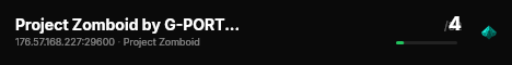 Project Zomboid by G-PORTAL.com live status badge