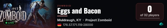 Eggs and Bacon live status badge