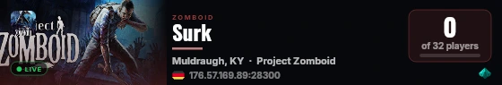 Surk live status badge