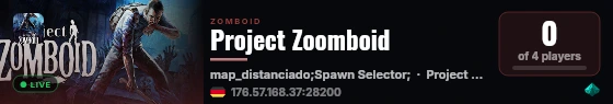 Project Zoomboid live status badge