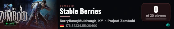 Stable Berries live status badge