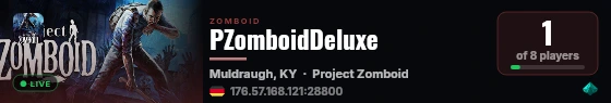PZomboidDeluxe live status badge