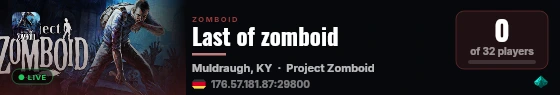 Last of zomboid live status badge