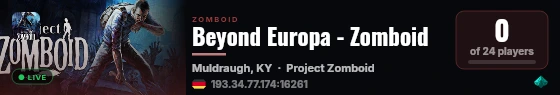 Beyond Europa - Zomboid live status badge