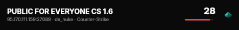 PUBLIC FOR EVERYONE CS 1.6 live status badge