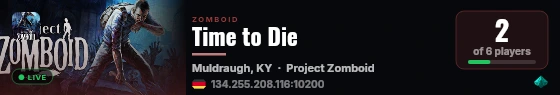 Time to Die live status badge