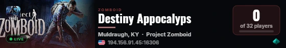 Destiny Appocalyps live status badge