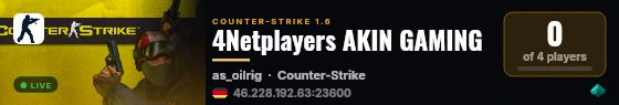 4Netplayers AKIN GAMING live status badge