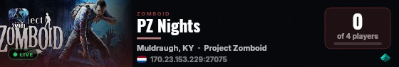 PZ Nights live status badge