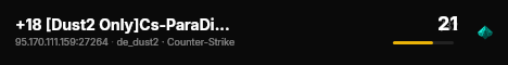 +18 [Dust2 Only]Cs-ParaDise.RU live status badge