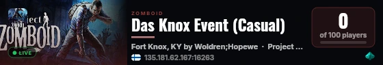 Das Knox Event (Casual) live status badge