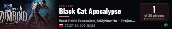 Black Cat Apocalypse live status badge