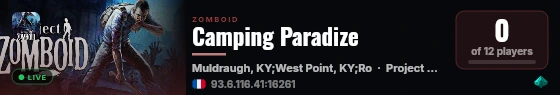 Camping Paradize live status badge