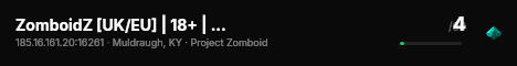 ZomboidZ [UK/EU] | 18+ | HARD | PVPVE | discord.gg/gs2kQakAkt live status badge