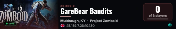 GareBear Bandits live status badge