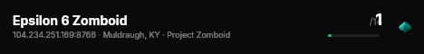 Epsilon 6 Zomboid live status badge