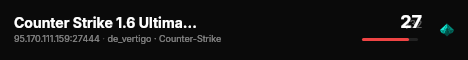 Counter Strike 1.6 Ultimate Server live status badge