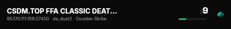 CSDM.TOP FFA CLASSIC DEATHMATCH live status badge