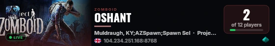 OSHANT live status badge