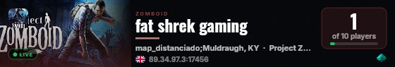 fat shrek gaming live status badge