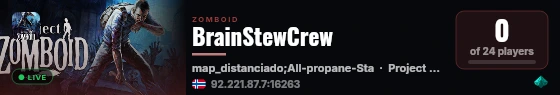 BrainStewCrew live status badge