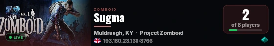 Sugma live status badge