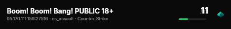 Boom! Boom! Bang! PUBLIC 18+ live status badge