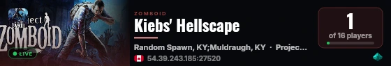 Kiebs' Hellscape live status badge